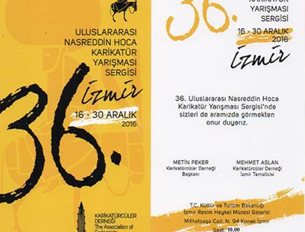 36. İzmir Uluslararası Nasreddin Hoca Karikatür Yarışması Sergisi